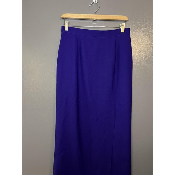 JH Collectibles Skirt Womens Purple Wool Lined Maxi Front Slit Made in USA - Picture 2 of 13